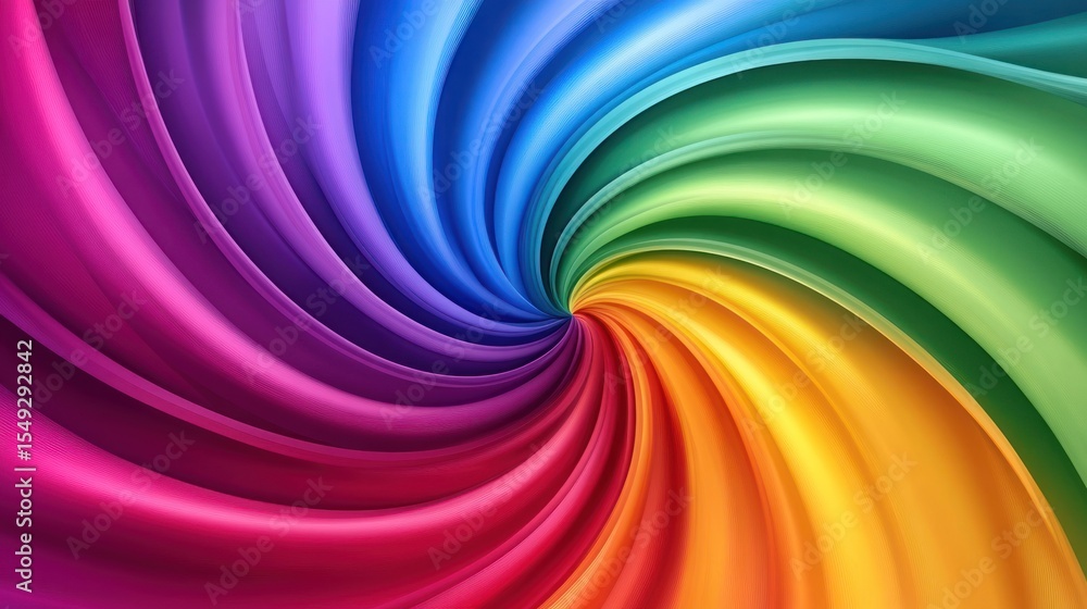 Poster vibrant spectrum swirl, a mesmerizing display of colorful fluidity