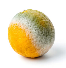 Moldy Lemon Close-up - Decomposing Fruit Texture