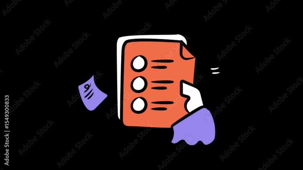 Poster page animations on transparent background