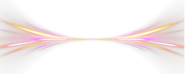 Futuristic Speed Movement on Wavy Neon Road, Vector Line Curve with Twirl, Vortex and Wool Texture Effect