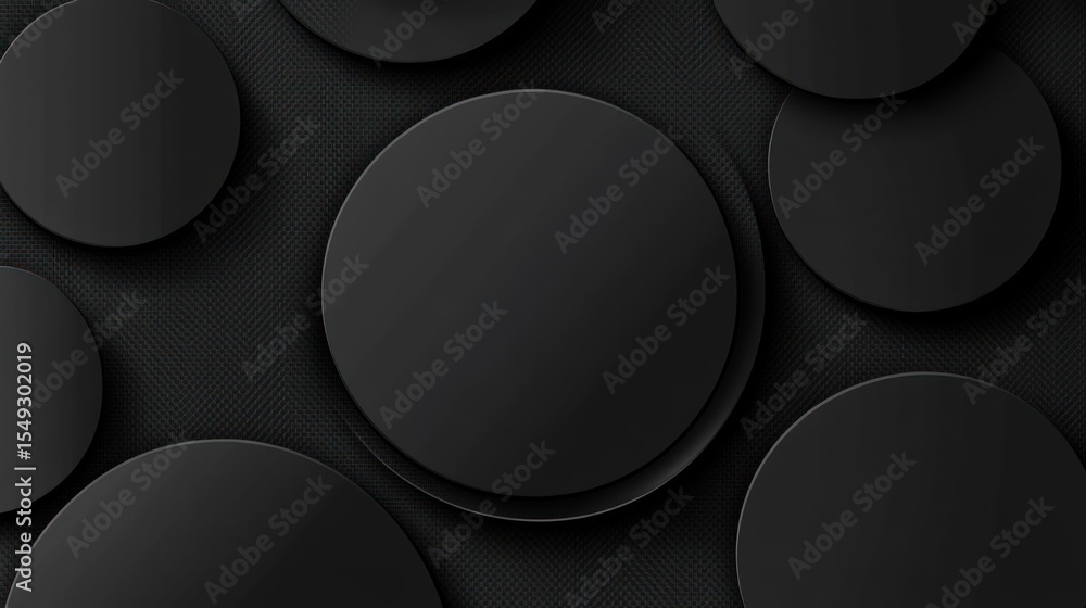 Aufkleber sophisticated dark background with minimalist circle design for digital use