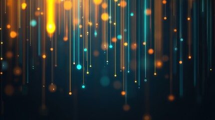Abstract light trails with blurred bokeh background, digital art