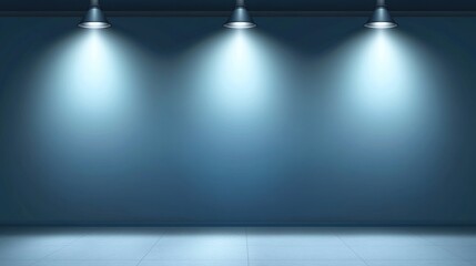Minimalist studio backdrop with illuminated ceiling lights offering a clean and modern aesthetic for product photography or virtual sets