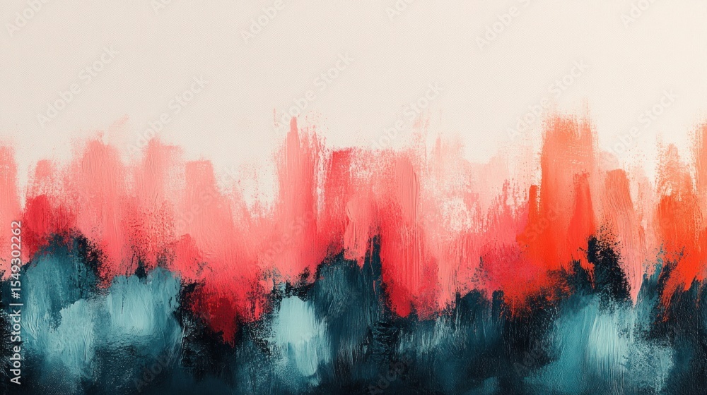 Poster abstract brush strokes, a symphony of color and texture on canvas