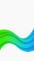 Green and blue gradient curved wave on a textured white background transparent background