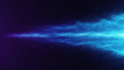 Abstract blue energy streak against dark background blurry luminous vapor trails with a gradient from purple to bright