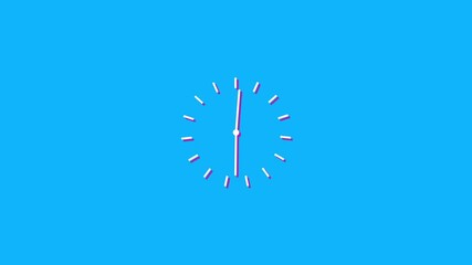 Vintage Clock Animation Loop, Minimalist clock icon with white hands and markers .Clock icon Animated clock .Concept of time, deadline .Round clock with rotating animated arrows.4k video - Powered by Adobe