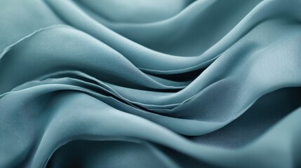 Obraz premium An artistic view of delicate silky fabric gracefully draped with soft waves, emphasizing fluidity and elegance, perfect for fashion or textile showcasing.