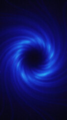 Blue spiral gradient abstract design features a dark center with swirling light creating a textured visual effect