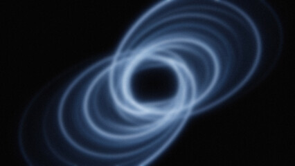 Intersecting Light Trails form Elliptical Shapes on a Black Background