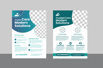 "Modern A4 Medical Flyer Template | Clean Healthcare Poster Design Layout for Clinics, Hospitals & Health Campaign Branding – Print-Ready & Editable Vector"
