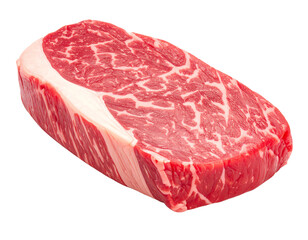 Fresh marbled beef steak ready for cooking.