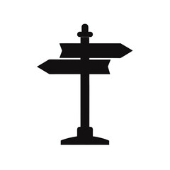 black silhouette of a north pole signpost on white.svg