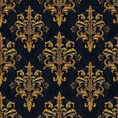 Luxurious golden floral pattern design