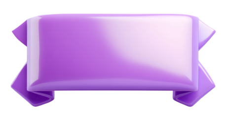 pastel purple banner png 3d glossy ribbon soft pastel tag elegant lavender banner shiny purple icon event announcement banner png isolated on transparent