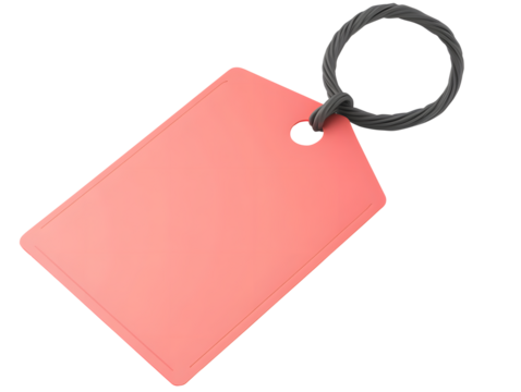 pastel red discount tag png 3d sale label commercial sale tag product tag render png isolated on transparent