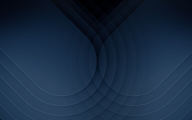 Obraz premium Dark blue abstract background with elegant, soft curved lines creating a modern, flowing design