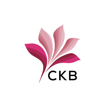 CKB "Creative Bloom Logo Concept with Gradient Leaves" CKB Later Logo, Elegant Abstract Floral Logo Design in Pink Shades"
