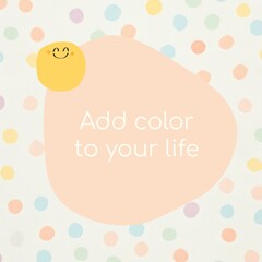 Colorful life quote Instagram post template
