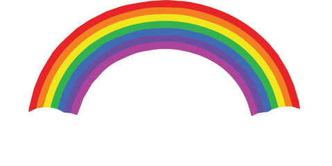 Colorful rainbow arc isolated on transparent background