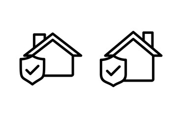 home insurance icon vector illustration. home protection sign and symbol