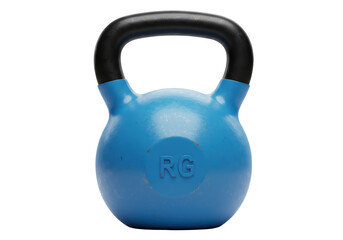 Isolated Blue Kettlebell for Strength Training