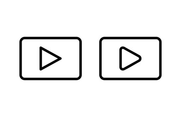 Play Icon vector illustration. Play button sign and symbol