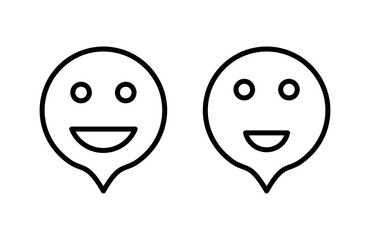 smile icon vector illustration. smile emoticon icon. feedback sign and symbol