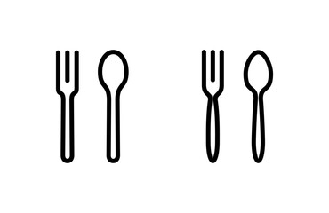 spoon and fork icon vector illustration. spoon, fork and knife icon vector. restaurant sign and symbol