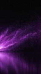 Dark background with a purple haze effect across the lower half and a reflective lower surface
