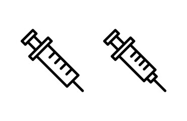 Syringe icon vector illustration. injection sign and symbol. vaccine icon