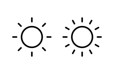 Sun icon vector illustration. Brightness sign and symbol.