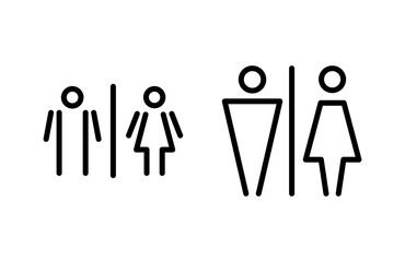 Toilet icon vector illustration. Girls and boys restrooms sign and symbol. bathroom sign. wc, lavatory