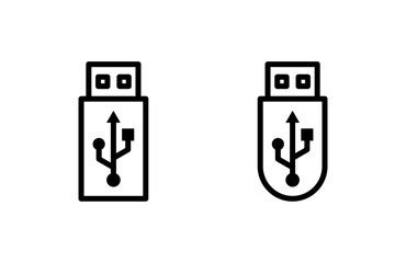 Usb icon vector illustration. Flash disk sign and symbol. flash drive sign.
