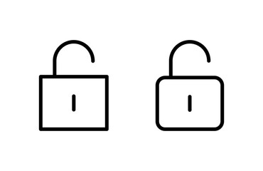 Unlock icon vector illustration. Unlock sign and symbol. unlocked padlock icon