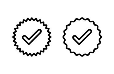 verified icon vector illustration. verification check mark. approved sign and symbol