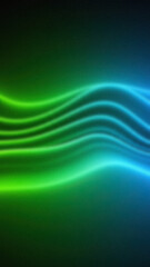 Abstract gradient background featuring wavy lines transitioning from green to blue hues