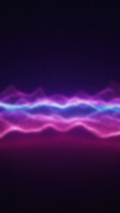 Abstract blurred wave pattern in shades of pink purple and blue on a dark gradient background