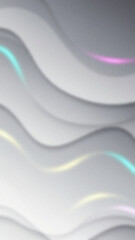 Gray wavy pattern with glowing accents of blue pink and yellow forming an abstract background