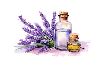Lavender container perfume bottle.