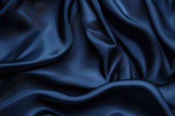 Obraz premium Dark blue silk fabric texture