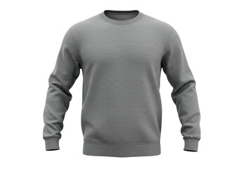 Isolated Plain Gray Sweater Casual Apparel Fashion