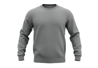 Isolated Plain Gray Sweater Casual Apparel Fashion
