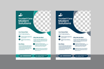 "Modern Medical Flyer Vector | Modern A4 Healthcare Layout for Wellness Centers, Pharmacy Promotions & Health Awareness Posters"