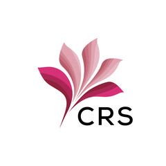 Obraz premium CRS Creative Minimal Nature Logo, CRS Later Logo, Modern Pink Leaf Logo Vector, Elegant Floral Abstract Logo Design. 