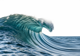 Blue water wave transparent background