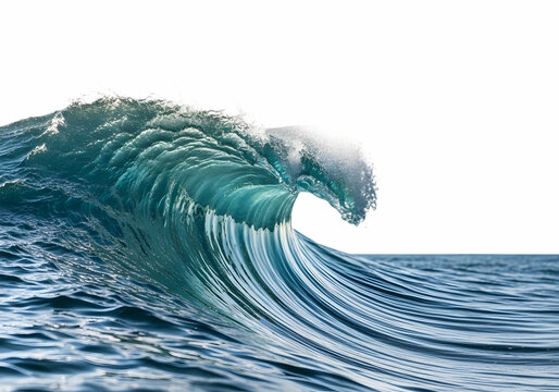 Blue water wave transparent background 