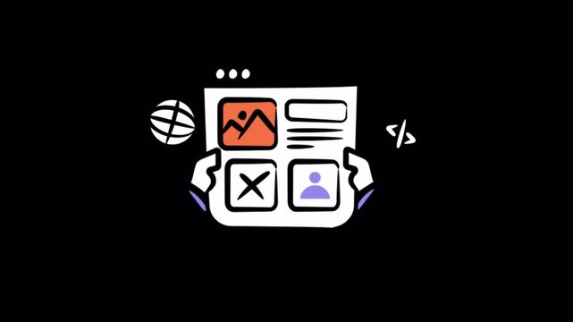 Website  Animations on Transparent background