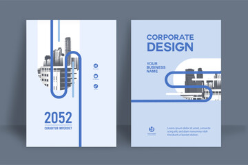 City Background Business Book Cover Design Template
