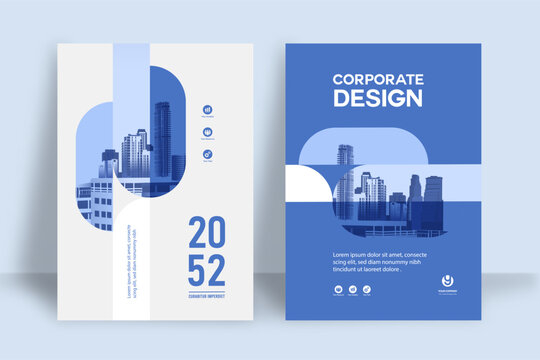 City Background Business Book Cover Design Template